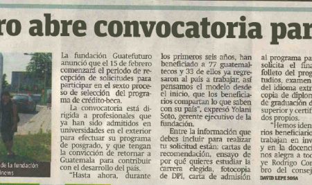 GUATEFUTURO ABRE CONVOCATORIA PARA BECAS – PUBLINEWS