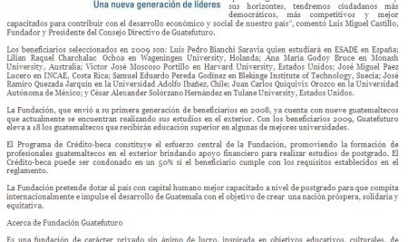 NUEVE GUATEMALTECOS ESTUDIARÁN EN PRESTIGIOSAS UNIVERSIDADES DEL MUNDO – CIDNEWSMEDIA