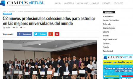 52 NUEVOS PROFESIONALES SELECCIONADOS PARA ESTUDIAR EN LAS MEJORES UNIVERSIDADES DEL MUNDO – CAMPUS VIRTUAL