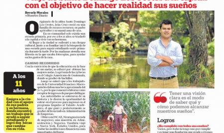 DE COBRADOR DE PARQUEO A JEFE DE COMERCIALIZACIÓN – NUESTRO DIARIO