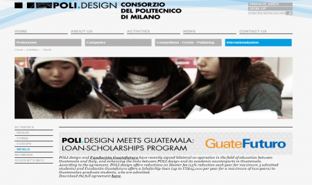 POLI.DESIGN MEETS GUATEMALA: LOAN-SCHOLARSHIPS PROGRAM