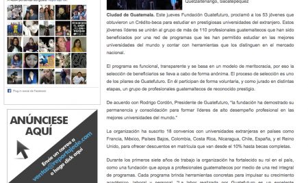 GUATEFUTURO APOYARÁ A 53 JÓVENES LÍDERES EN SU FORMACIÓN EN EL EXTRANJERO – REPORTAJEDE