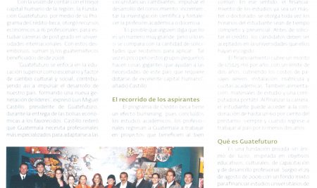 NUEVO GRUPO DE PROFESIONALES SALE A ESTUDIAR FUERA DEL PAÍS, APOYADOS POR GUATEFUTURO – REVISTA INDUSTRIA