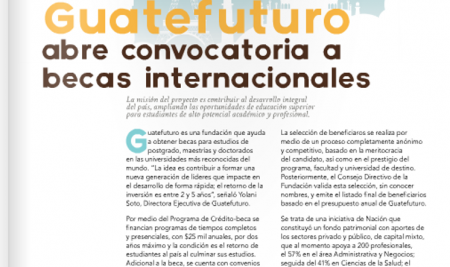 GUATEFUTURO ABRE CONVOCATORIA A BECAS INTERNACIONALES.
